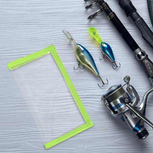 PATIKIL Fishing Lure Wrap Durable PVC Lure Covers Fishing Hook Covers Bait Storage Easily See Lures Keep Fishing Safe - color: Green, size: 3.9" x 7.1"