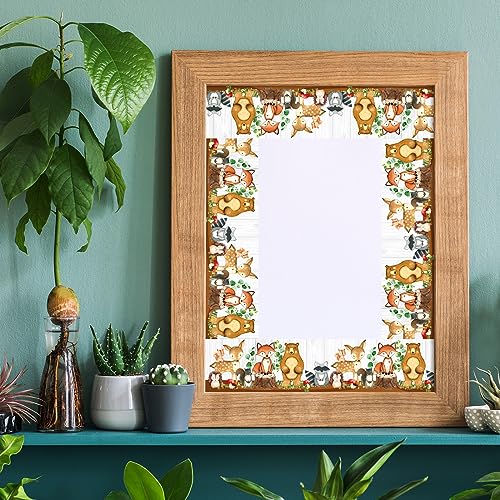 Whaline 32.8 Ft Woodland Creatures Bulletin Board Borders Woodland Animals Die-Cut Bulletin Board Cute Jungle Theme Decorative Trim for Back to School Classroom Office Chalkboard Decor - style: Woodland Creature