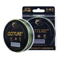 Goture Braided Fishing Line, 8-Strand and 4-Strand Ultra-Smooth UHMWPE Fiber, High Sensitivity Zero Stretch Abrasion Resistant Braid for Saltwater and Freshwater Fishing - color: B2:X 4 Rainbow Green, size: 30LB(300yds)