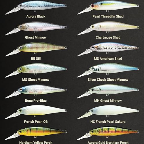 LUCKY CRAFT Pointer 78DD Freshwater Fishing Lure and Gear for Bass & Trout, 3 inch Deep Diving Suspending Jerkbait Fishing Line, Pressure-Ready Fish Bait, Premium Gear for Tackle Box, - color: 254 MS MJ Herring - Aurora Wakasagi