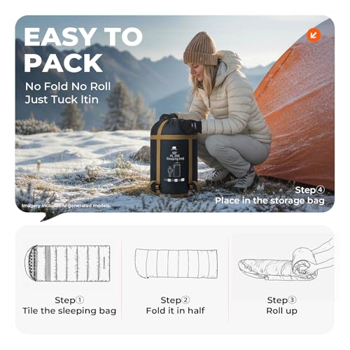 Cotton Flannel XXL Winter Sleeping Bags for Adults Big and Tall,Cold Weather 90x39 Inch Camping Sleep Bag,Waterproof Machine Washable 4 Season Outdoor Camping Gear,2-Way Zipper - color: Yellow, size: 5.3lb(40-50℉)