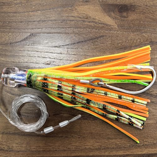 Set 6 Pcs Saltwater Trolling Lure 6.5/7/9 inch Marlin Deep Sea Fishing Bait | For Tuna Dolphin Sailfish Shark Big Game Fishing Tackle - color: 6.5 inch lure / Simple bag