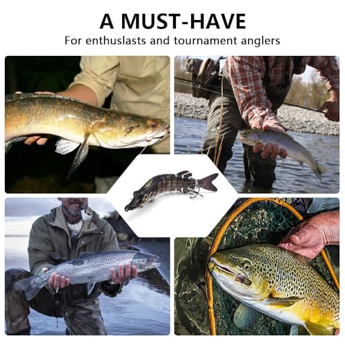 Fishing Lures for Freshwater and Saltwater，Lifelike Swimbait Lures for Bass Trout Pike，Amazing Fishing Gifts for Fishman - size: A1-4.8''0.041lb