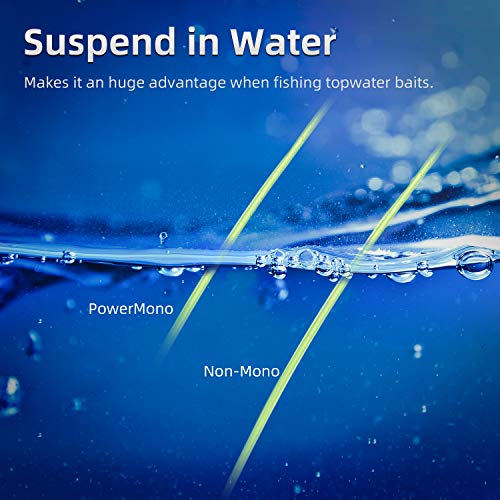 RUNCL PowerMono Fishing Line, Ice Monofilament Fishing Line 300/500/1000Yds - Ultimate Strength, Shock Absorber, Suspend in Water, Knot Friendly 3-35LB, Low & High-Vis Available, Gift Decoration - color: Yellow, size: 6LB（300Yards）