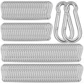 120PCS M5 Heavy Duty Carabiner Clip, 2Inch Snap Hook Quick Link Small Carabiner Clips,Spring Link Buckle for Fishing Camping Hammock Dog Leashes-220LBS Holding Capacity (Silver) - color: Silver, size: 120PCS-M5
