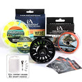 Maxcatch AVID Fly Fishing Reel with CNC-machined Aluminum Body - 1/3, 3/4, 5/6, 7/8, 9/10 Weights(Black, Green, Blue) - color: Reel+Line Combo Matte Black, size: 3/4wt