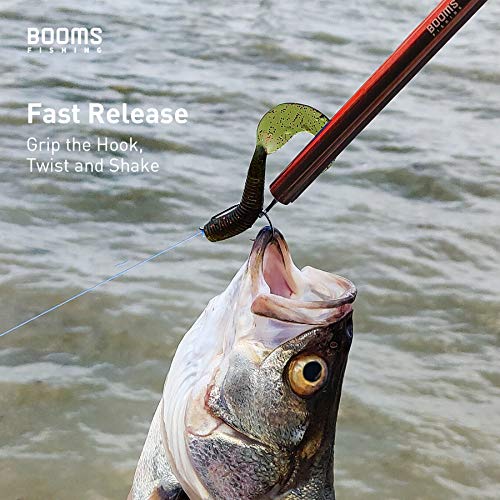 Booms Fishing R2 Hook Remover Squeeze-Out Fish Hook Tools 3 Colors Available - color: 10inches Red