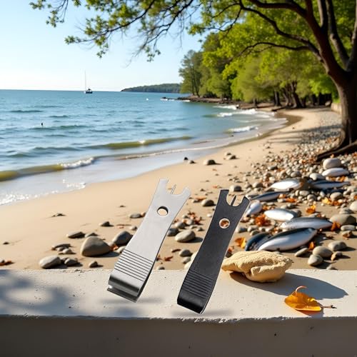 2 Pcs Fishing Line Cutter Nipper with Hook Eye Cleaner Pin Stainless Steel Scissors Cutting Tool Fishing Tool Fishing Line Cutter Nipper with Hook Eye Cleaner Pin Multi Functional Accessories