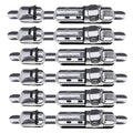 Create Idea 6-Piece Fishing Rod Reel Holder - Stainless Steel Reel Seat Clip - Durable Deck Fishing Accessory