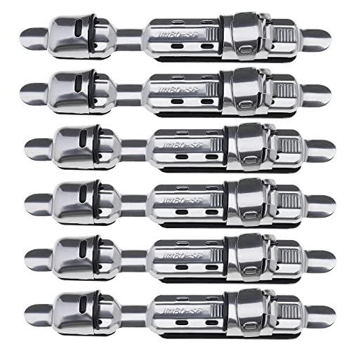 Create Idea 6-Piece Fishing Rod Reel Holder - Stainless Steel Reel Seat Clip - Durable Deck Fishing Accessory