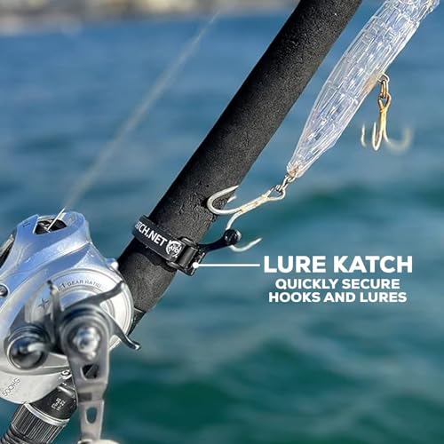 KATCH Hook Keeper for Fishing Rod: Regular & Mini Sizes - Secure Lure & Accessory Holder (Blue, Regular) - color: Blue
