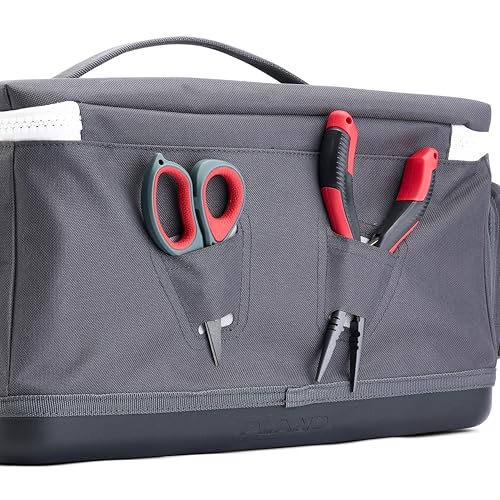 Plano Weekend 3600 Tackle Bag, Cutting-Edge Fishing Tackle Bag, Molded Waterproof Base, Spacious Storage, Die Cut Tool Sleeves, Daisy Chain Attachment Points - color: Slate, style: 3600 Tackle Case