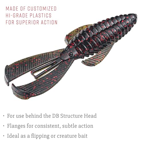 Strike King Rage Bug Fishing Lure, Soft Plastic Grub, Unique Design, Subtle Action - color: California Craw, size: 4"