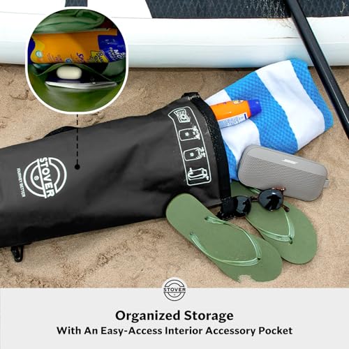 STOVER 5/10/25/30/40/55L Waterproof Dry Bag, Small Lightweight Roll Top Dry Bag Backpack w/Waterproof Phone Case, Kayaking, Travel, Hiking, Fishing, Tubing, Camping, the Beach, Men/Women (Black) - color: 5l Black, size: 5L