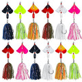 Spinnerbaits Buzzbaits Bass Fishing Lures Kit Buzz Bait Multicolor Spinner Bait Swimbait Metal Jig Lure for Bass Pike Trout Fishing - style: B-12pack