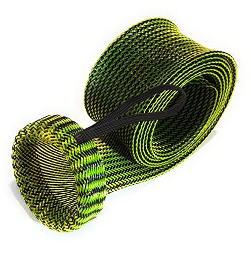Reaction Tackle Rod Socks, Fishing Rod Sleeves and Covers for Spinning and Casting Rods, Breathable Mesh Rod Protectors with Elastic Band (2-Pack) - color: Swamp Green