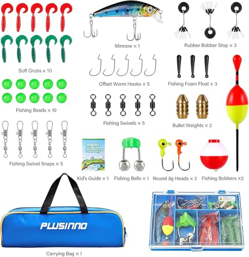 PLUSINNO Kids Fishing Pole with Spincast Reel Telescopic Fishing Rod Combo Full Kits for Boys, Girls, and Adults - color: Green, size: 4FT / 1.2M
