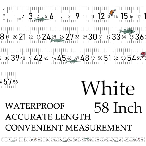Fishing Ruler for Boat 58" Self-Adhesive Fish Measuring Decals (3 Pack) Waterproof Self Adhesive Measuring Ruler Tape (Mix Colors+)