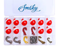 Smaky Fishing Tackle Kit Beginners Equipment 160 Pcs-Includes Fishing Hooks Bobbers Circle Octopus Hooks Sinkers| Starter Kit For Artificial and Live Baits (160-Pcs)