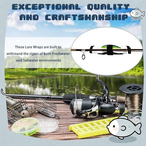 Outus 15 Pack Fishing Lure Wrap for Rod Clear PVC Lure Covers Keeps Hook Cover in 3 Sizes to Keep Hook Safe Bait Storage, Anti-Puncture Fishing Gear Organizer, 5 Large, 5 Medium, 5 Small - style: Circles