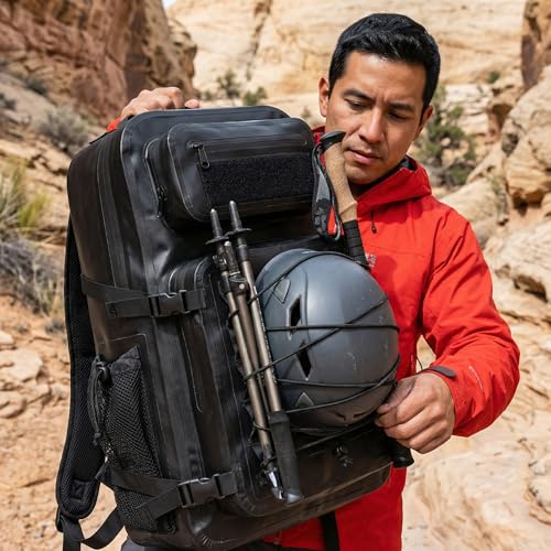 Miramrax Dry Bag Waterproof Backpack 30L Tactical Backpack for Kayaking Hiking Boating Paddle Boarding Fishing Travel Camping Beach Floating Dry Bag for Men Women (Black) - color: Black