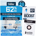 Integra Boost 62% RH, 2 Way Humidity Control Packs – 8g Size for Storing Up to 1oz – Pack of 20 Moisture Absorbers for Small Jars & Containers – Humidifier Packets for Herbs & Spices in Resealable Bag - size: Pack of 20