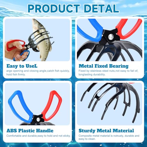 Fish Claw Gripper, Fishing Pliers Gripper, Claw Fish Gripper, Metal Fish Control Clamp Tong Tackle Tool, Multi-Functional Lightweight Non-Slip Fish Claw Gripper