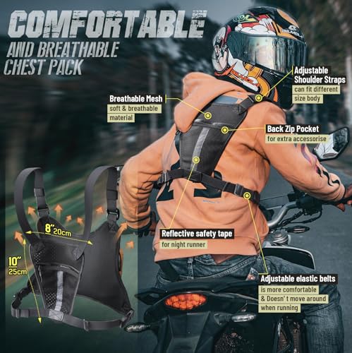 RXW Outdoor Sport Chest Rig for Men Women, Running Vest Bag with Pack Holster, Chest Pack Built in Phone Holder for Cycling, Camping,Travel, Hiking, Workouts, EDC（Brown） - color: Brown