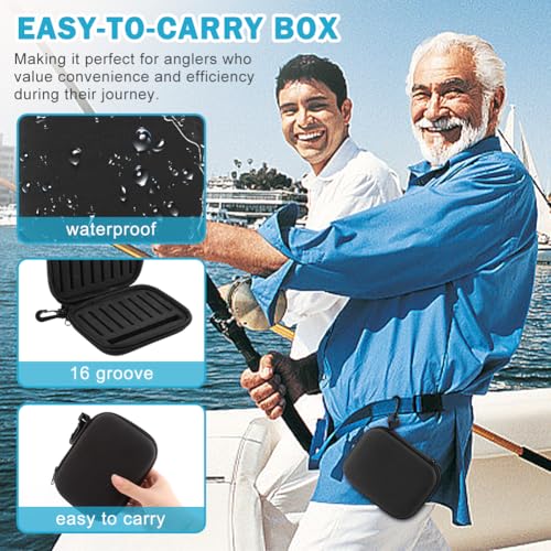 16pcs Fishing Lures Spinner Baits, Trout Bass Salmon Lures Kit, Metal Bass Trout Spinner Lure Baits with Portable Carry Bag for Freshwater Saltwater, Fishing Gifts for Men