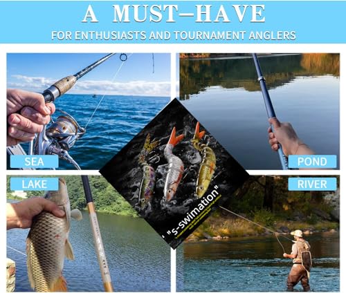 Fishing Lures for Freshwater and Saltwater, Realistic Fishing Lures with Storage Box for Bass Trout Crappie Walleye Pike Bluegill, Slow Sinking Jointed Swimbait, Extra 5pcs 6# and 5 pcs 8# Hooks
