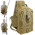 Fishing Backpack Tackle Bag with Rod Holder Lightweight Waterproof Backpack Shoulder Storage Bag Fishing Gift