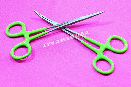 German Stainless Steel Rochester Pean HEMOSTAT Forceps Straight + Curved Serrated TIP 6.25" (CYNAMED Brand)
