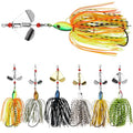 Spinnerbaits Buzzbaits Bass Fishing Lures Kit Buzz Bait Multicolor Spinner Bait Swimbait Metal Jig Lure for Bass Pike Trout Fishing - style: A-6pack