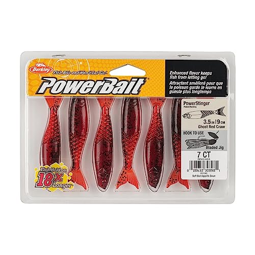 Berkley PowerBait PowerStinger Fishing Soft Bait - color: Ghost Red Craw, size: 3 1/2"