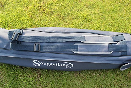 Sougayilang Fishing Rod Case Organizer Pole Storage Bag Fishing Rod and Reel Carrier Organizer for Travel - color: Blue-Length: 160cm/63in