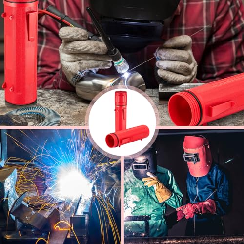 Zonon 2 Pcs Welding Rod Storage Tube 14 Inch Stick Electrode Storage Container Airproof Waterproof Canister (holds 350mm / 13.7in Rods)(Red) - color: Red