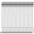 Saltwater Snelled Fishing Hooks with Leader Rig, 24pcs Steel Fishing Wire Leaders with Hook Swivel 11.9in Pre-Tied Wire Trace for Saltwater Freshwater Toothy Predators Bluefish Mackerel - size: 2#_24pcs