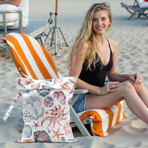 Starfish Wet Dry Bags for Diaper Waterproof Swimsuit Washable Reusable Bag for Beach Diapers Dirty Yoga Gym Clothes Plant Gifts for Men Women Baby Friend - color: Fish2
