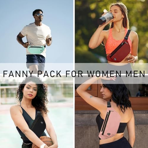 Fanny Pack for Women Men,Crossbody Fanny Pack Water Resistant Sports Waist Bag Pack, Belt Bag for Travel Hiking Running - color: 1pack-grassgreen