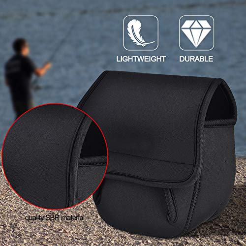 Alomejor fishing reel cover, compact protection fishing gear organizer for anglers outdoor adventures travel storage