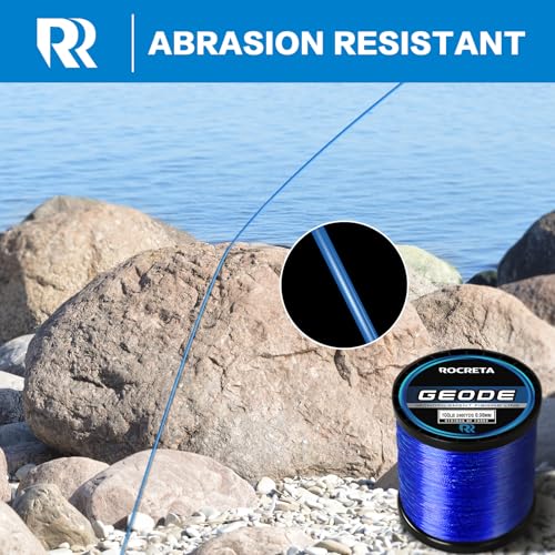 Geode Monofilament Fishing Line - Premium Resistant Nylon Mono Fishing Line 3-100lb - Superior Freshwater & Saltwater Mono Leader Materials 500/1200/2400yds - color: BLUE, size: 6LB(500YDS)