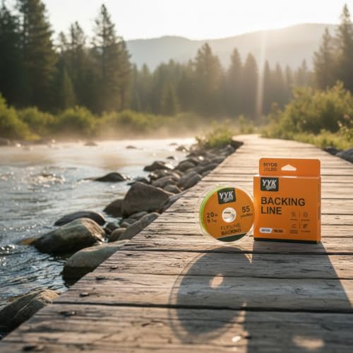 YYKBlueSky 8 Strand Dacron Fly Line Backing, 55 Yards, 20/30 LBS Optional, Abrasion Resistant & Colorfast, 5 Colors Available for Fly Fishing - color: Orange & Black, size: 20LBS