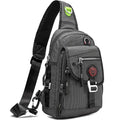 NICGID Sling Bag Chest Shoulder Backpack Crossbody Bags for Tablet Laptop Outdoor Hiking Men Women - color: Black-2629