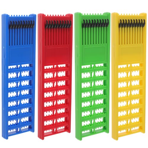 HANABASS Fishing Line Holder and Hook Organizer with Spring-Loaded Leader Holder Compact Lightweight Plastic Design for Secure Fishing Line Storage 8.07X2.36X0.59In