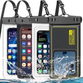 Famoby 4 Pack IP68 Waterproof Phone Pouch (2 Pack Floating and 2 Pack Sinking Waterproof Phone Pouch) Adjustable Neck Lanyard Dry Bag for Apple iPhone,Samsung,and up to 8.5" Black,White - color: 2 Pack Floating and 2 Pack Sinking