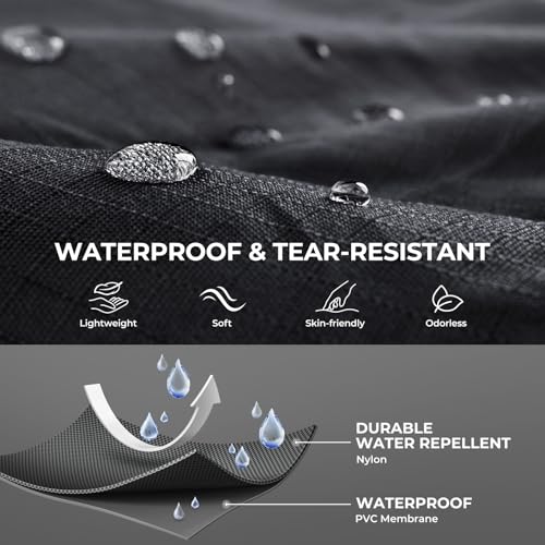 Calamus WaveWalker Fishing Waders for Men & Women, 100% Waterproof PVC Waders with Slip-Resistant Boots, Tear-Resistant Nylon - color: Black, size: M6/W8