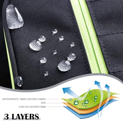 Goture Large Tackle Bag,1680D Water Resistant Saltwater Gear Storage Big Fishing Bag with EVA Bottom,Store Up to 8PCS 3700 Plus 4PCS 3600 Tackle Trays(Not Included),Gifts for Men,20.87”x11.42”x15.16”