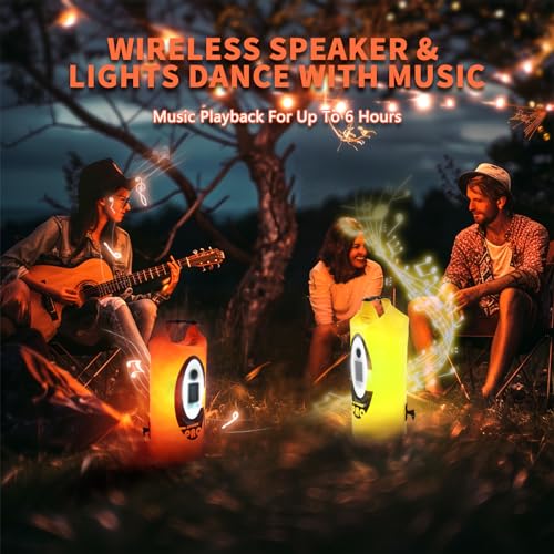 FELICON Waterproof Dry Bag Backpack with Bluetooth Speaker, 10L Roll Top Floating Sack, Solar & USB-C Powered Emergency Charger, RGB Light, Heavy Duty PVC for Kayaking Camping, Orange - color: Orange, size: 10L