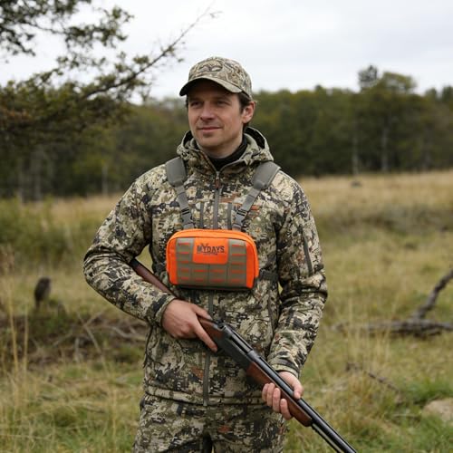 MYDAYS Chest Rig for Men, Chest Bag for Fishing, Waterfowl, Upland Game, Turkey, Tactical - color: Orange