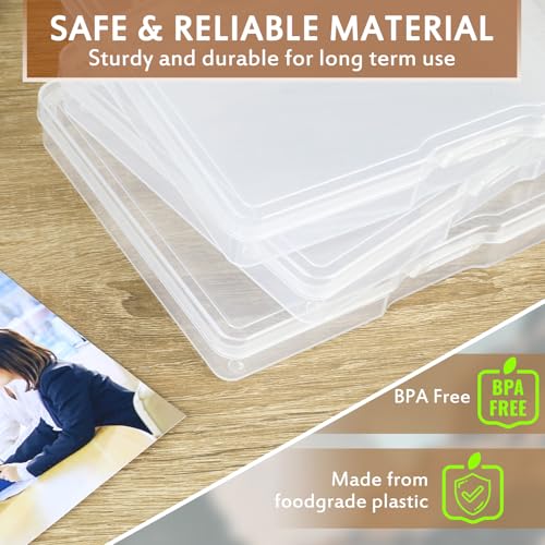 Photo Storage Box 5 x 7 Inches, 18 Inner Extra Large Photo Organizer With Dividers, Acid-Free Photo Storage Containers, Craft Storage Box for Protect Photos, Crafts, Stamps etc - color: Black+Clear